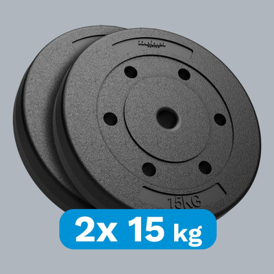 Disqe peshe bitumi Rebel Active, 2 x 15 kg, vrimë 31 mm, të zeza