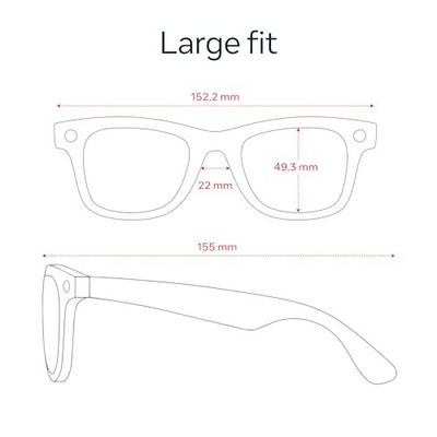 Syze të mençura Ray Ban Meta Wayfarer Gen 2, Transitions Graphite Green, madhësia 53, kornizë e zezë me shkëlqim