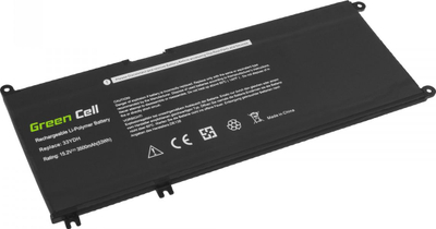 Bateri laptopi Green Cell 33YDH Dell DE138, 3400mAh, e zezë