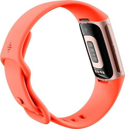Byzylyk i mençur Fitbit Charge 6 me ekran AMOLED, që s’i trembet ujit, ngjyrë shampanjë