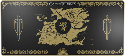 Подлога за глушец Lexip Game of Thrones Lannister XXL, широка површина, црна