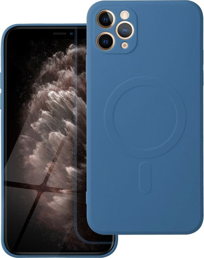 Kapak silikoni MagSafe për iPhone 11 Pro, që s’rrëshket nga dora, blu mat