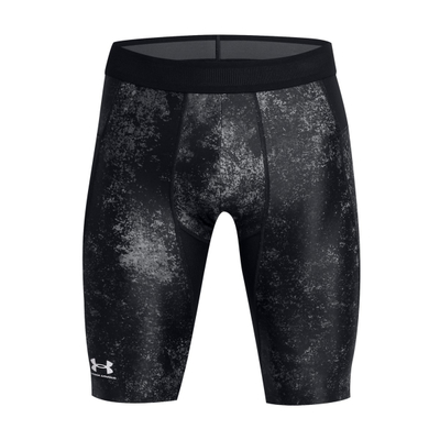 Shorts kompresiv Under Armour HeatGear Iso Chill Print, për meshkuj, të zinj me të bardhë