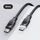 Kabllo USB Usams Lithe Series, USB C me USB C, 1.2 m, 100W, e zezë
