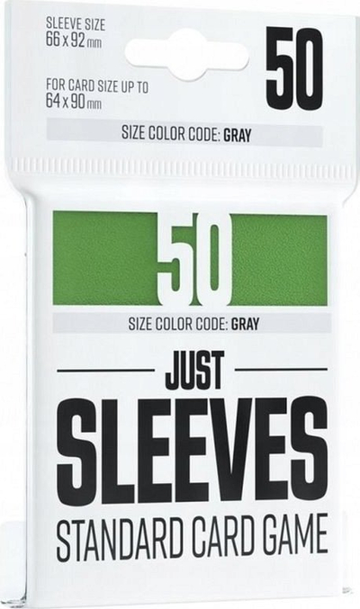 Mbështjellse për letra loje Just Sleeves Standard Card Game, 66 x 92mm, 50 copë, jeshile