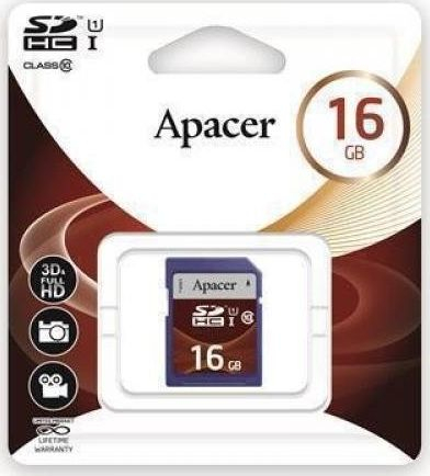 Kartë memorie Apacer SDHC, 16GB, Class 10, UHS I