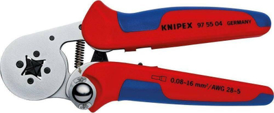 Presa krimpimi Knipex 97 55 04 për tubeta ferrule, me doreza të rehatshme