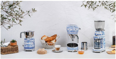 Shkumues qumështi Smeg X Dolce &amp; Gabbana Blu Mediterraneo, 0.6L, induksion, shumëngjyrëshe