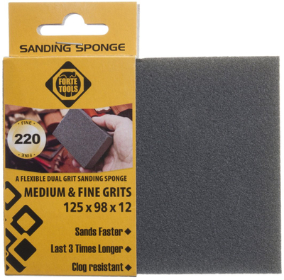 Sfungjer zmerilues Forte Tools, 125x98x12 mm, 220