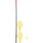 Set tenisi për kopsht Enero Ground Swingball Rotor Spin, 145 cm, 2 raketa plastike, i verdhë