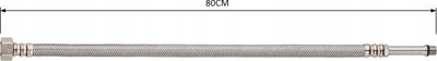 Zorrë fleksibile për rubinet, 80 cm, lidhje 1/2" F x M10, inoks