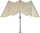 Çadër kopshti Beliani Sibilla, diametër 460 cm, alumini, bezhë