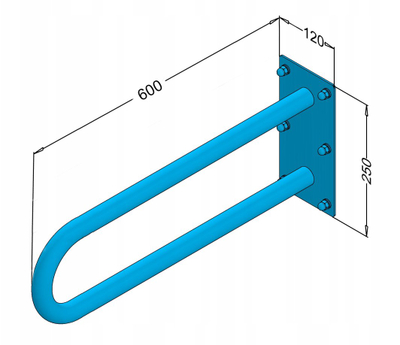 Parapet fiks harkor Makoinstal, 60cm, mat, i bardhë
