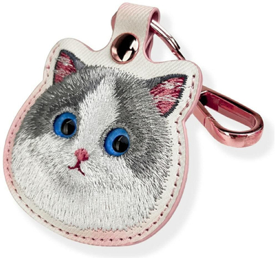 Mbajtëse Nimmy Case Locator Big Eyed Pet 2.0 Cat për Apple AirTag, rozë