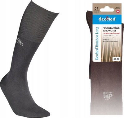 Долги чорапи JJW DEOMED Bamboo Long, медицински, големина 35-38, сиви