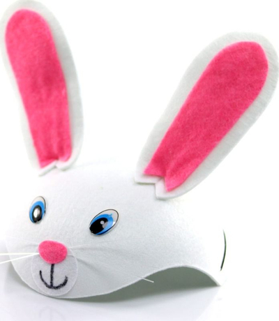 Карневалска капа „Rabbit Hat“, за деца, универзална големина, бела