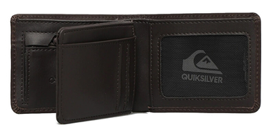 Quiksilver Mack 2 Трикратен Кожен Паричник, Кафеав