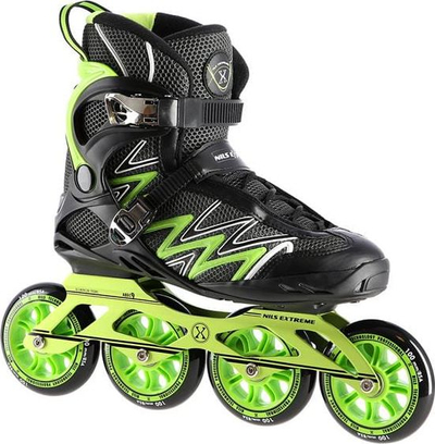 Patina inline Nils Extreme NA8660, nr. 44 28.4 cm, alumini, jeshile me të zezë