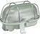 Lampë tavanore Pawbol OVAL Duct, 60W, IP44, e bardhë
