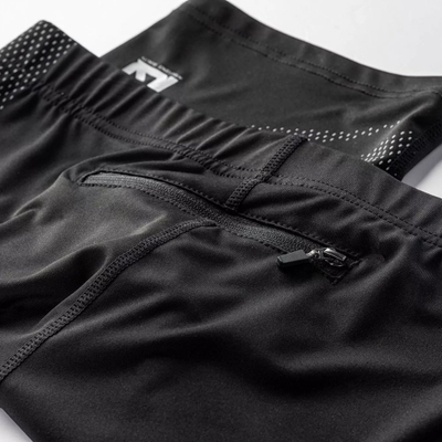 Legginsa sport për burra IQ Arizo 1/2, me reflektues, xhep me zinxhir, të zinj