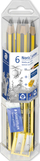 Set lapsash Staedtler Noris Jumbo HB, 6 lapsa trekëndorë, me gomë dhe mprehëse, verdhë e zezë