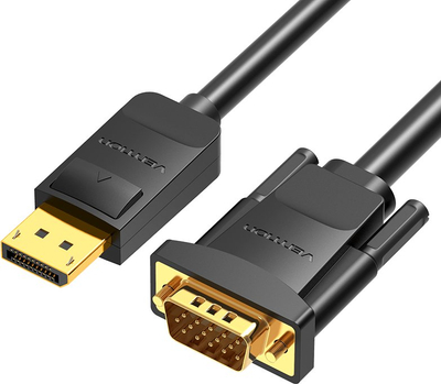 Kabllo Vention DisplayPort në VGA, 2m, Full HD, i zi