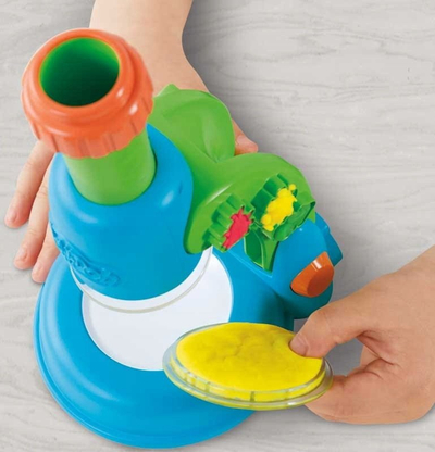 Set lodër Play Doh Light &amp; Look Mikroskop, 5 kanaçe, me dritë, shumëngjyrësh