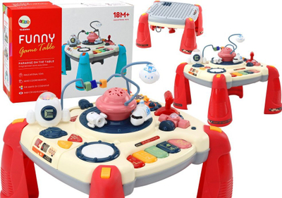 Tavolinë edukative Leantoys Interactive Table Piano, muzikore, interaktive, e kuqe