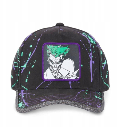Kapelë baseball Capslab DC Comics Joker CL-DC-TAG-1-JOK, e rregullueshme, pambuk poliester, e zezë