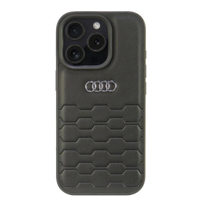 Mbulesë telefoni Audi AU TPUPCI16P GT D2, për iPhone 16 Pro 6.3", lëkurë sintetike, e zezë