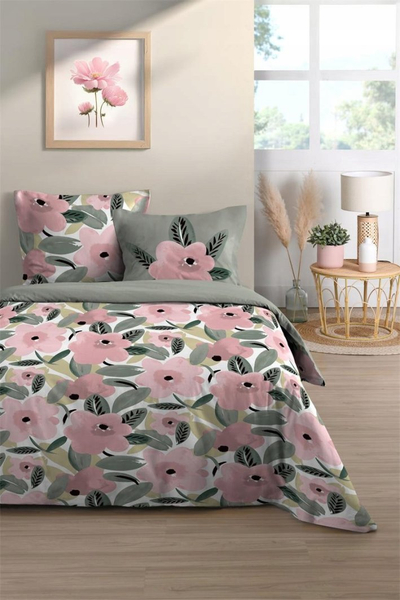 Set shtrati pambuku Esprit Dorine, 240x220 cm, rozë
