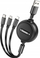 Kabllo USB Hoco X75 3 në 1, Lightning Micro USB Type C, 1m, e zezë
