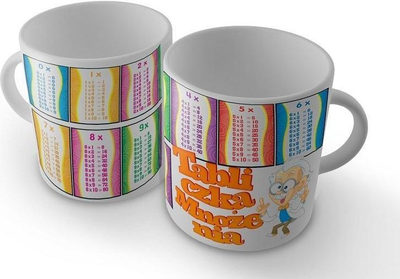 Чаша Soliton Multiplication Table, материјал картон, за деца, шарена