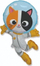 Balon folie Godan Astronaut Cat, 61 cm, shumëngjyrësh