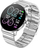Smartwatch Bemi ARI, ekran me prekje, dy rripa, argjendtë
