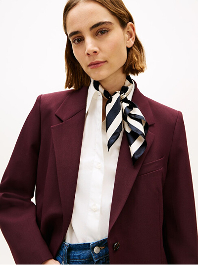 Shall mëndafshi Tommy Hilfiger Elevated Chic Silk Square, 50x50cm, shumëngjyrësh