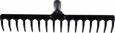 Hekë kopshti AWTools UNCOVERED RAKE, 12 dhëmbë, 32cm, metalike