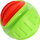 Lodër për qen Dingo Rubber Ball Dent, TPR, 10cm, jeshile me të kuqe