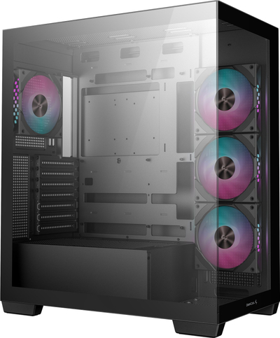 Kase kompjuteri DeepCool CG580 4F, MIDI Tower, 4x ventilator 120mm, e zezë
