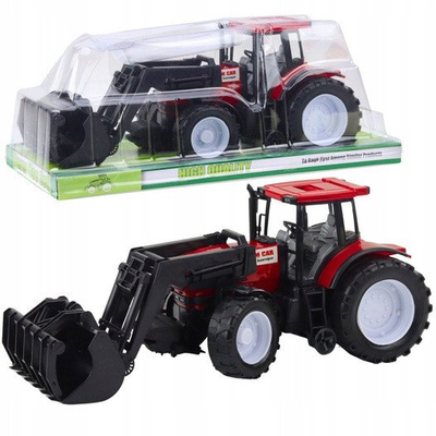 Traktor lodër bujqësor me kovë, plastik, i kuq