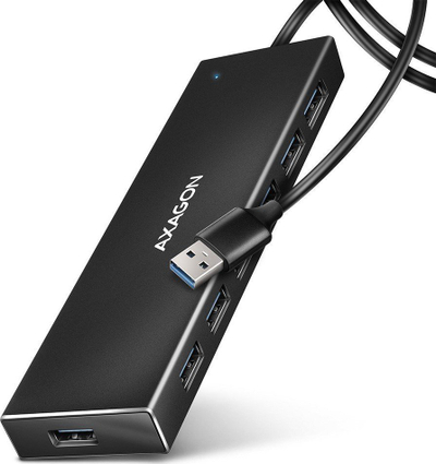 Hub USB Axagon HUE-F7A, 7x USB 3.2 Gen 1, alumini, gri