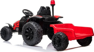 Traktor elektrik për fëmijë Lean Cars HZB-200, 12V, me rimorkio, i kuq