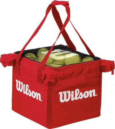 Çantë për topa tenisi Wilson Teaching Cart Ball Pocket, për 150 topa, 30 x 37 x 37 cm, e kuqe