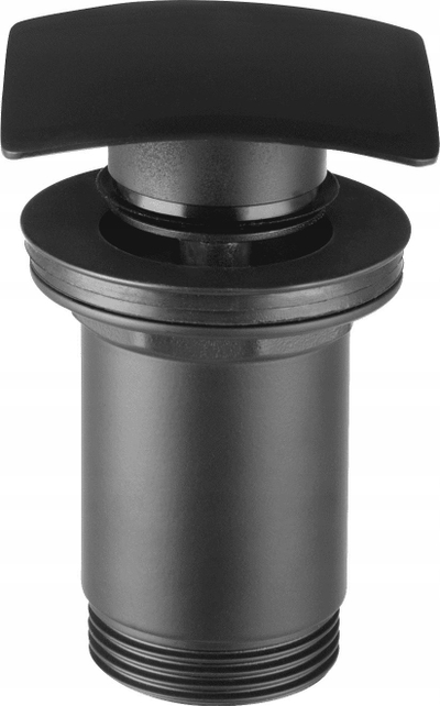 Valvul shkarkimi lavamani Ferro Click Clack, me tejmbushje, çelik inox, e zezë mat