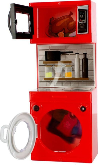 Set kuzhine lodër Mega Creative 482104, për shpi kukullash, 3+, i kuq