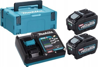 Set baterish me karikues Makita 191V35-5 XGT, 40V 5.0Ah Li-ion, 2 bateri, i zi