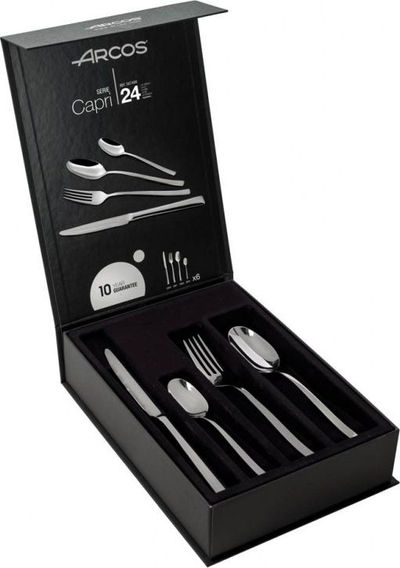 Set takëmesh Arcos Capri, 24 copa, çelik inox, ngjyrë argjendi