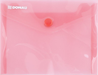 Dosje në formë zarfi Donau A6, e kuqe / transparente