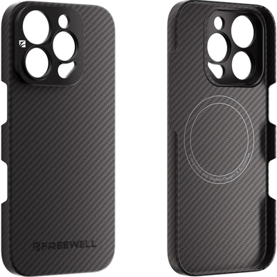 Mbrojtëse telefoni Freewell Pro Filmmaker Case, 17mm Mount, MagSafe, për iPhone 16 Pro Max, e zezë karboni