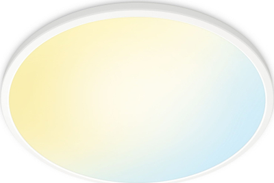 Plafonierë LED WiZ SuperSlim, 22W, 43cm, e bardhë